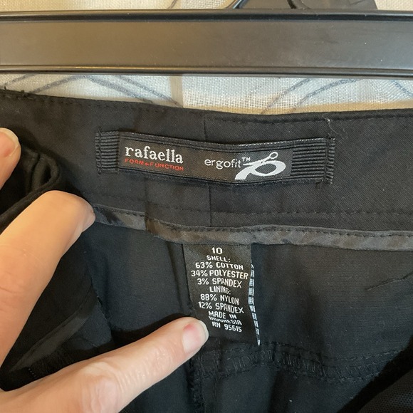 Women's Rafaella black straight leg Pants size 10 - Picture 2 of 4